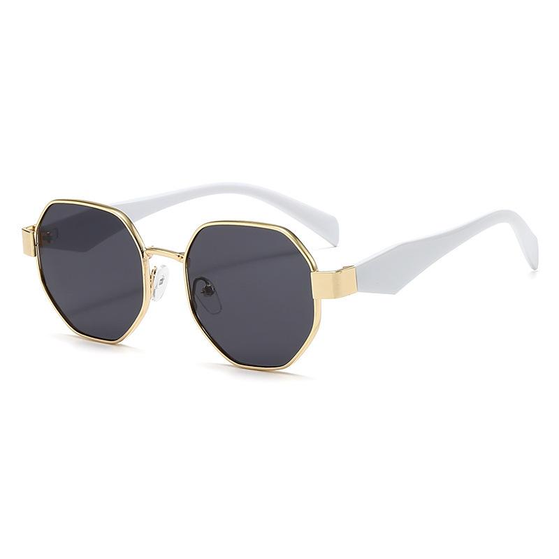 

Non-polarized Retro Sunglasses Women Fashion Polygonal Metal Frame Eyeglasses Men Driving Eyewear