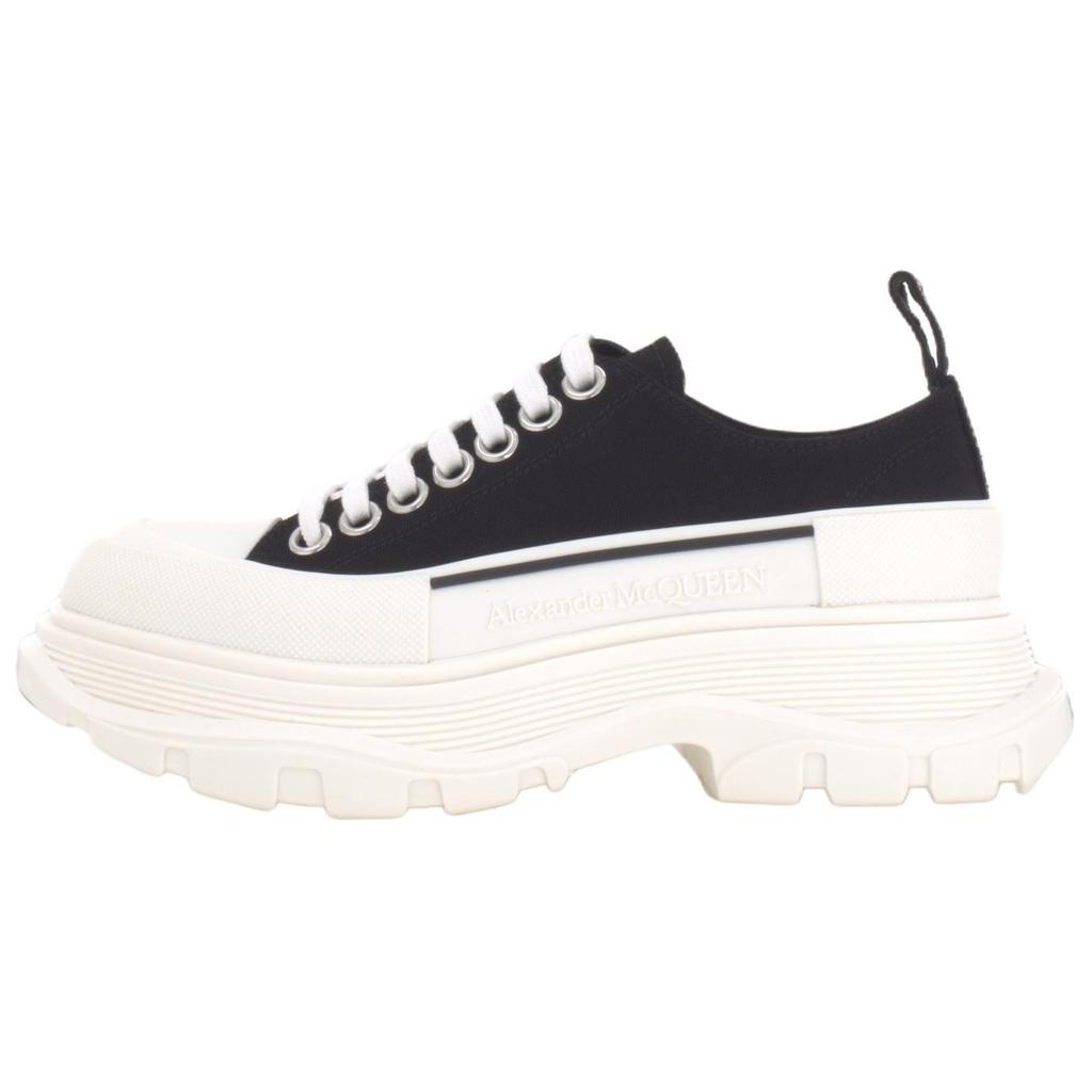 Alexander McQueen Tread Slick Low Lace Up 'Black White' FW21 Women's 611705W4MV21070