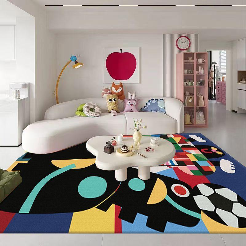 Abstract Carpet Living Room Art Irregular Color Home Bedroom Bedside Mat Easy To Care Cloakroom Coffee Table Rug Tapis