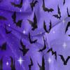 Purple Printed Duvet Cover Set 3pcs Flying Bats Black White Bedding Sets For Bedroom Dorm Room Halloween Theme Bedding