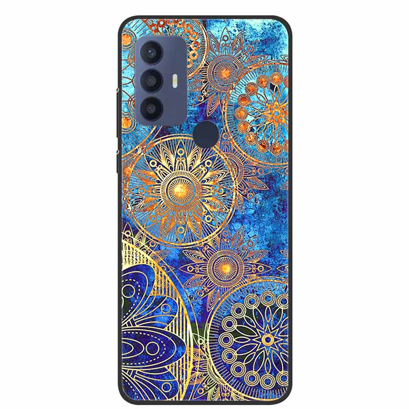 For TCL 30 SE Case Soft Silicone Marble TPU Black Cover for TCL 305 306 30SE 6.52'' Phone Back Cases for TCL30SE 6165H Coque New