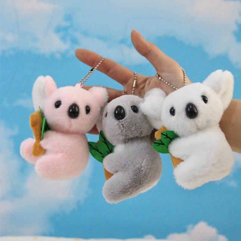 1Pcs Creative Plush Toy Koala Keychain Cute Cartoon Plush Koala Fun Keychain Girl Women'S Backpack Decoration