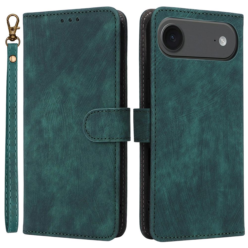 For iPhone Air Case Wallet RFID Blocking PU Leather Phone Cover Stand with Strap