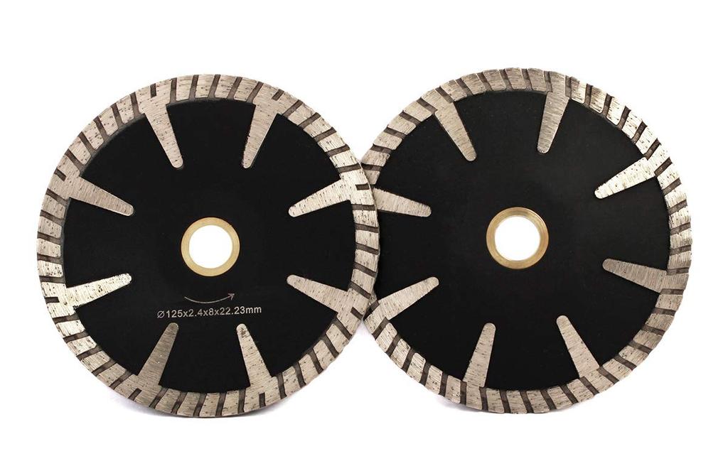 Concave Curved Diamond Blade for and Continuous Turbo Rims 5-inch Granite, Marble,