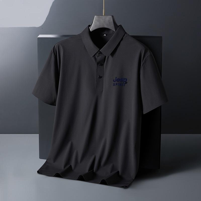 Kortärmad pikétröja Herr Sommar Casual T-shirt