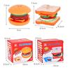 Children Pretend Play Kitchen Toys Hamburger Sandwich Simulation Food Matching Games Montessori Educational Wooden Stacking Toys