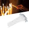 100PCS Candle Wick 20cm/7.9in Cotton Core White Plant Wax with Base for Candles DIY Making