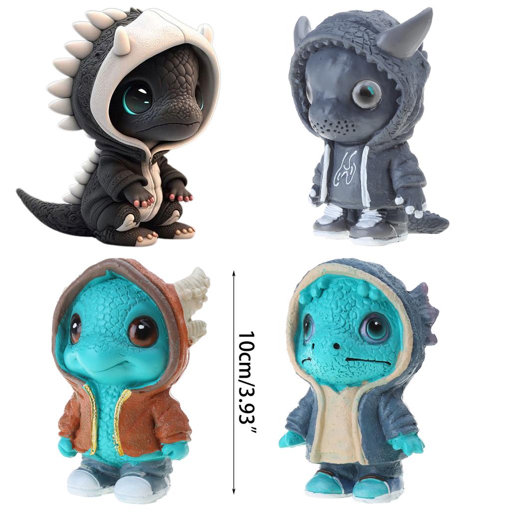 Miniature Figures Elf Dinosaur Statue Desktop Home Decorations Sculptures Figurines Resin Crafts Bedroom Decor