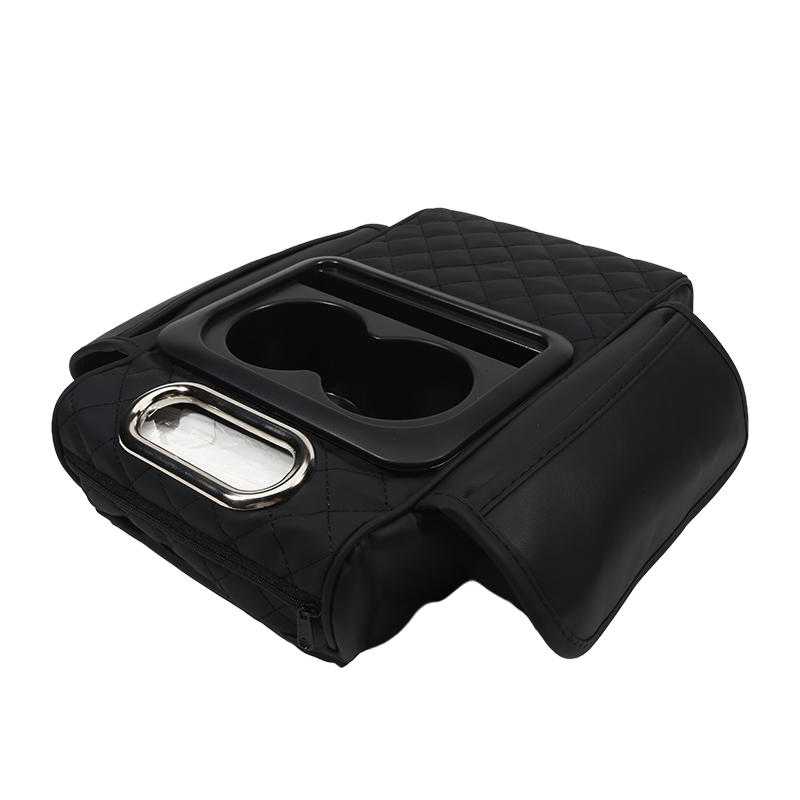 Car Armrest Box 6.5cm Thicken Height Pad Arm Rest Cushion With Pocket Tissue Cup Holder Memory Cotton Elbow Support Height Pad