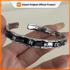 100% Solid 925 Sterling Silver Retro Bracelet for Women Men Vintage Handmade Black Zircon Simple Bracelet Birthday Gift