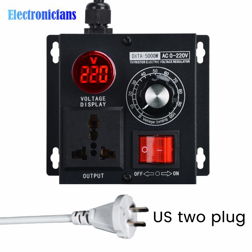 5000W Induktionsspannungsregler Controller Geschwindigkeitsregelung Thermostat Dimmung Verlangsamung 220V einphasiger Wechselstrom Regler Schalter