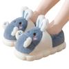 Winter Thick Cotton Slippers New Cotton Shoes for Cold Prevention and Warmth At Home Cartoon Little Rabbit Cotton Slippers