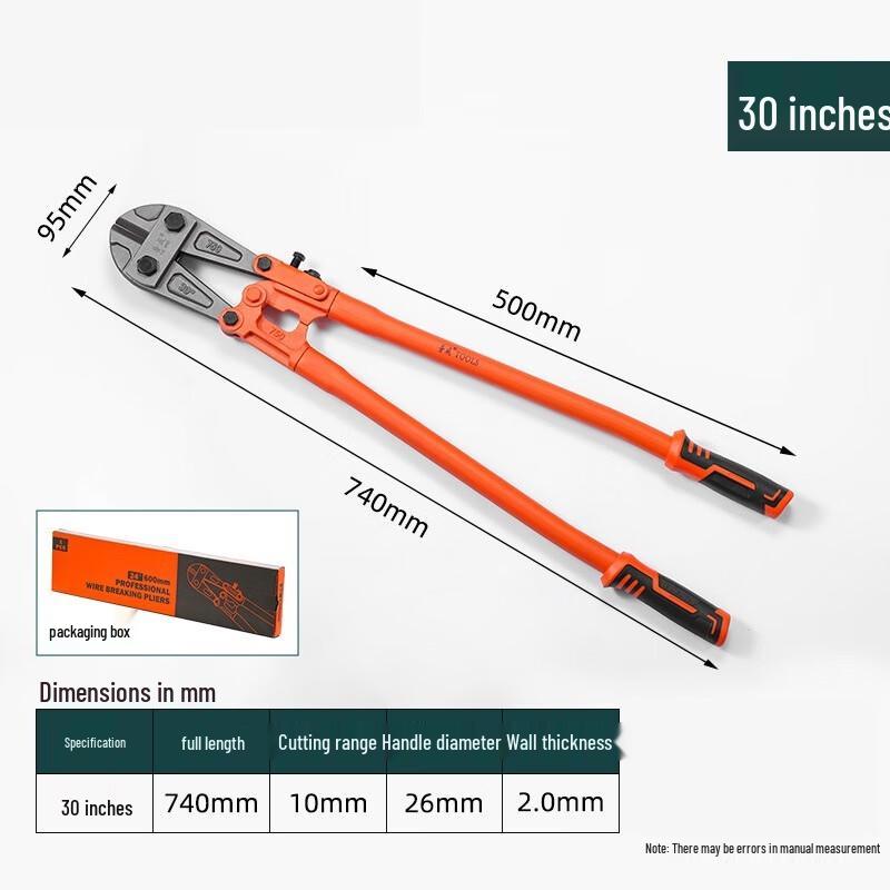 SMVP Industrial Grade 30-inch Bolt Cutter CN plug (adapter included)
