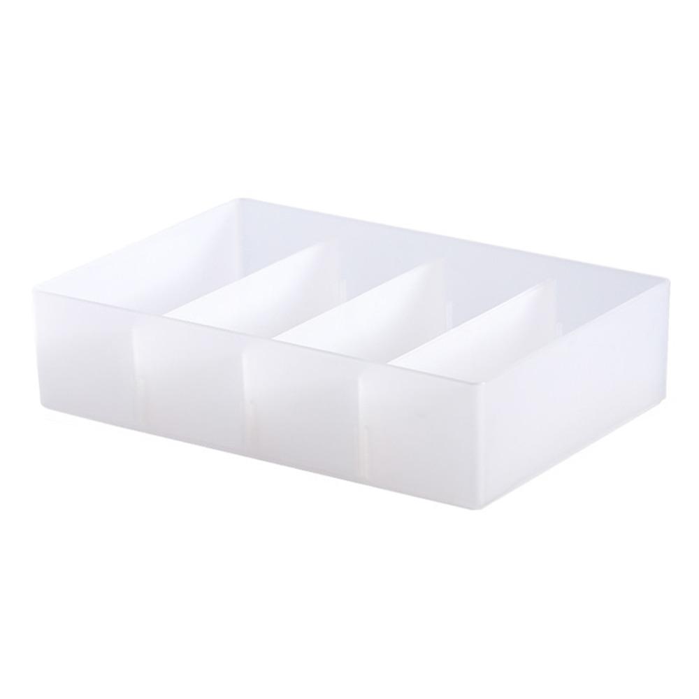 4 Section Drawer Organizer Versatile Translucent Organizer Tray PP Removable Partition Plastic Drawer Dividers Bedroom