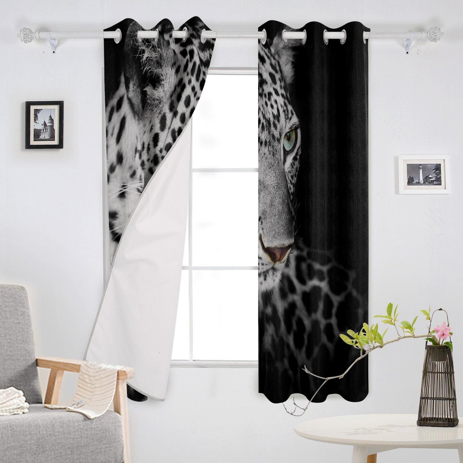 Леопард Африка Животные Оконные Шторы Домашний Декор Гостиная Шторы Кухонные Шторы — фото 3