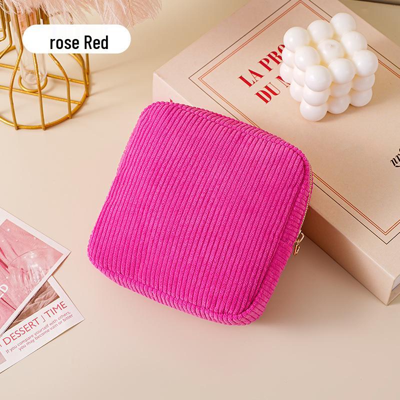 Portable Large Capacity Storage Bag for Menstrual Pads, Cables, and Makeup