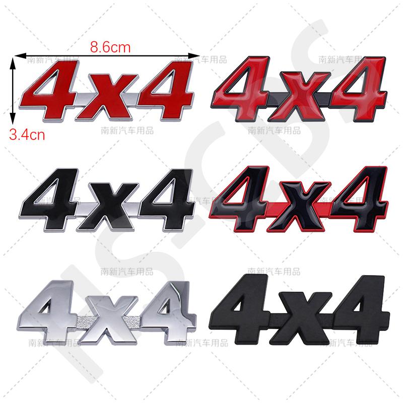 3D Metalen 4X4 Embleem Badge 4 X 4 Auto Achterklep Decal 4X4 Letter Logo Auto Achterklep Stickers Carrosserie Decoratieve Sticker Accessoires