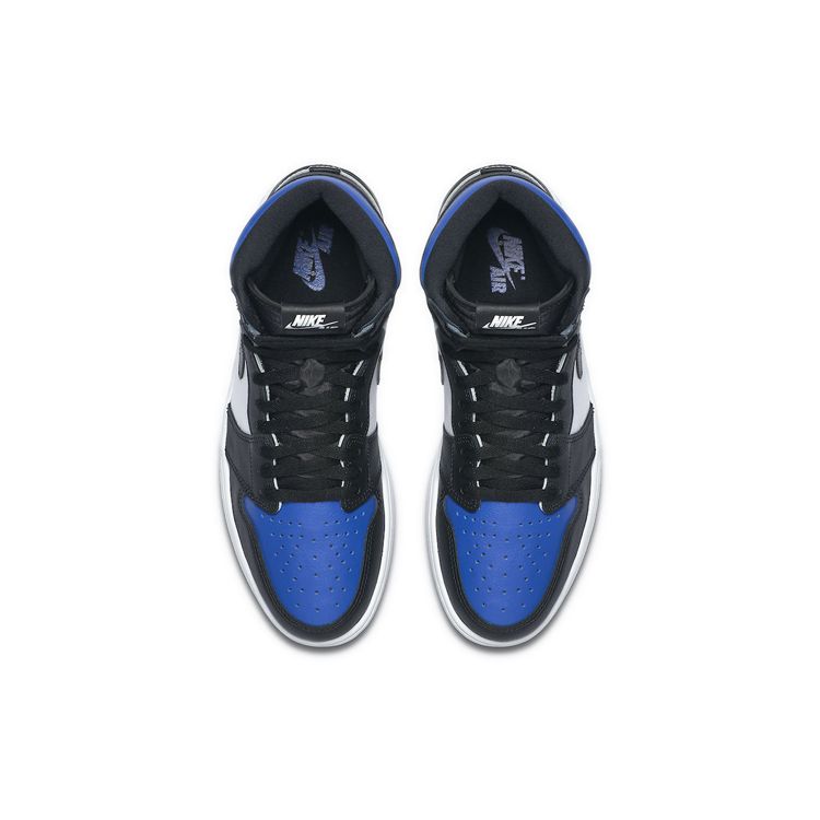 Air Jordan 1 Retro High OG Royal Toe Unisex Sneakers Blue Black White-Game-Royal-Black 555088-041