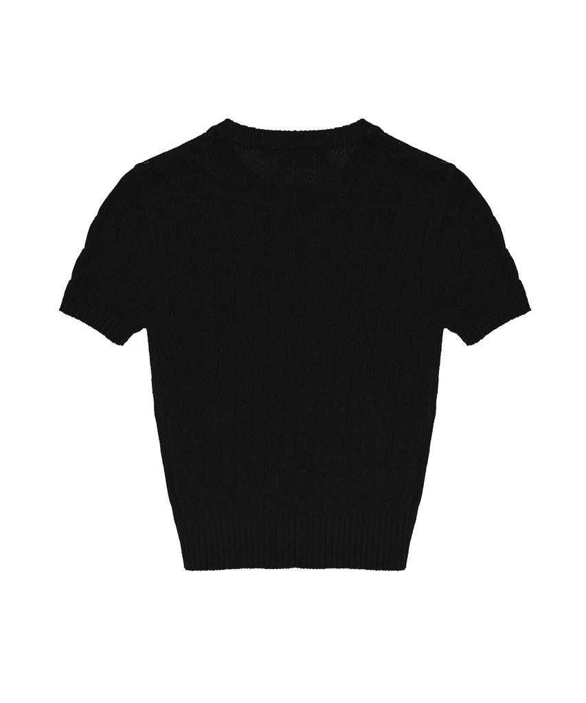 Nigaennikol Nick Nicole Cable Half Knit_Black