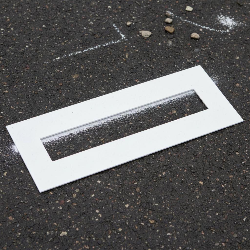Parking Lot Line Stencil Reusable Foldable Pavement Long-Lasting
