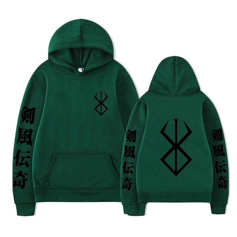 Japanese Animation Berserk Hoodies Men Fashion Long Sleeve Sweatshirts Women Casual Harajuku Streetwear Pullovers Sudaderas