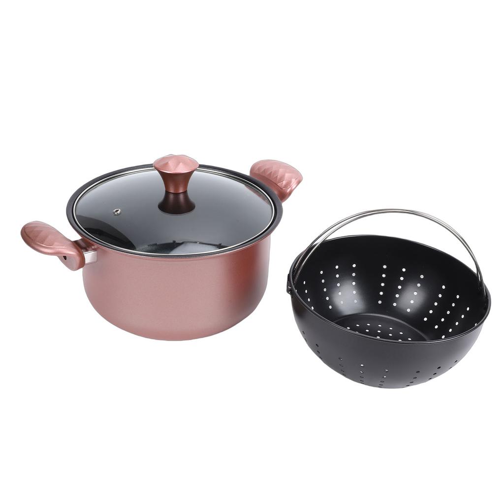 Stainless Steel Stock Pot Nonstick Cooking Soup Pot with Lid Ergonomic Handles for Induction Cooker Gas Stove