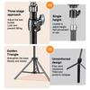 Supporto Treppiede A Braccio Per Microfono 1,7 2,1M Staffa Treppiede Per Microfono Bracci Trasversali Da 66Cm Con Clip E Supporto Per Telefono Per Iphone Samsung Xiaomi