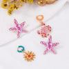 4Pcs/Set Personalized Trendy Creative Design Alloy Starfish Crab Earring For Women Party Jewelry Gift