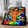 1pc, "Sprunk Lovers' Rainbow Character Print Blanket, Perfect for Home Decor, Couch Cover, Travel, Camping, Car, Beach, Office Nap, Gift Idea"B061