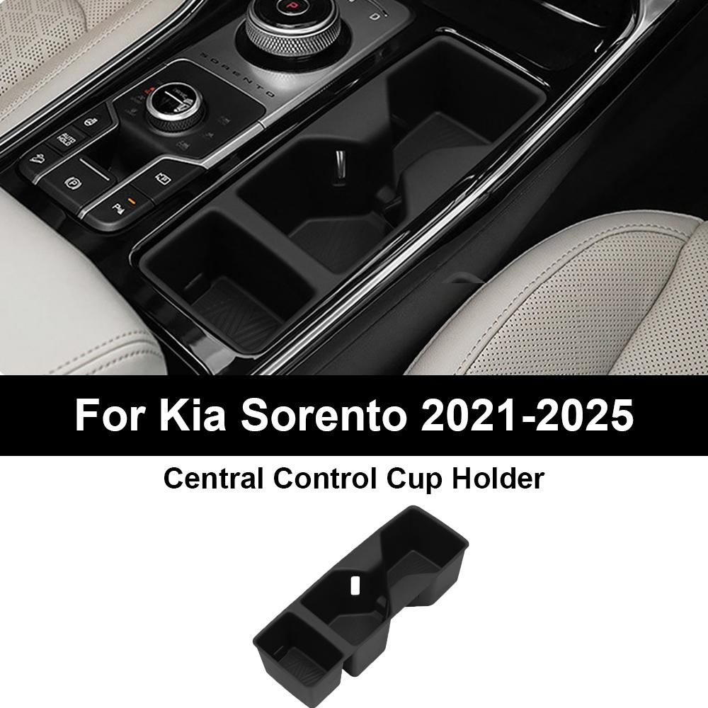 For Kia Sorento -2025 Center Console Water Cup Holder Center Console Armrest Storage Organizer Tidying Storage Box Accessory