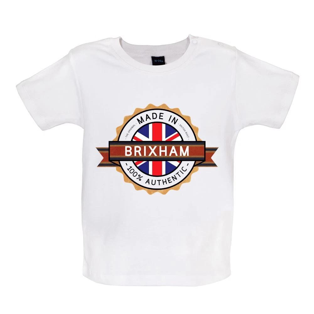 Made In Brixham - Baby Kids Boys Girls Unisex T-Shirt / Babygrow - Town City Village Born Love Live 100