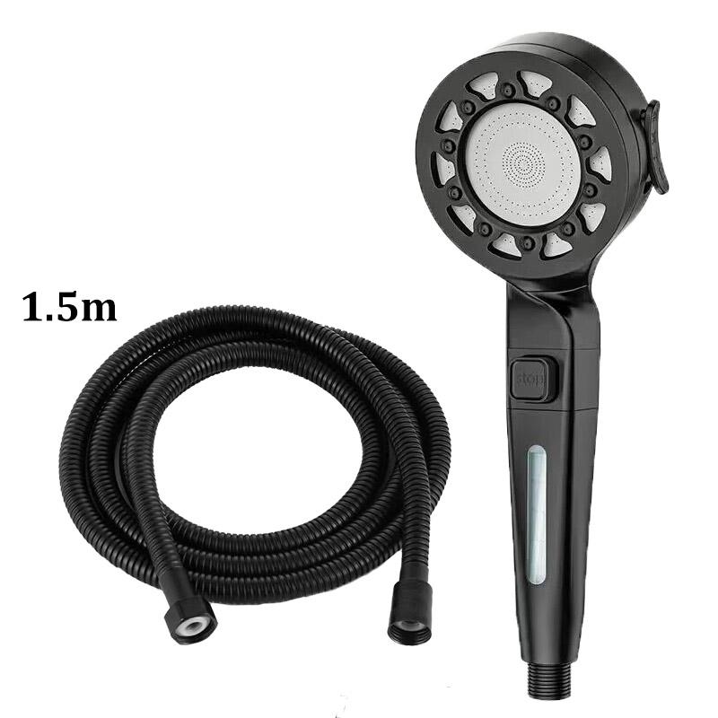 Aufgerüsteter 4-Gang-Multifunktions-Boost-Filter-Duschkopf Badzubehör Ein-Knopf-Schalter Dusche