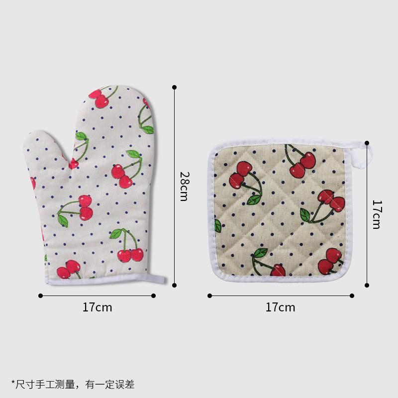 Heat Resistant Oven Mitts Baking Grilling Microwave Use With Insulated Pad Non-Slip Grip