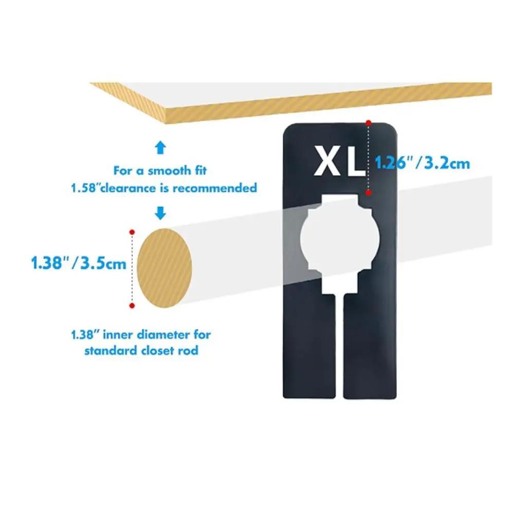 8Pcs Plastic Clothes Size Dividers Round Rectangular XS-XXL Size Marking Ring DIY Craft Multifunctional Clothing Rack Size