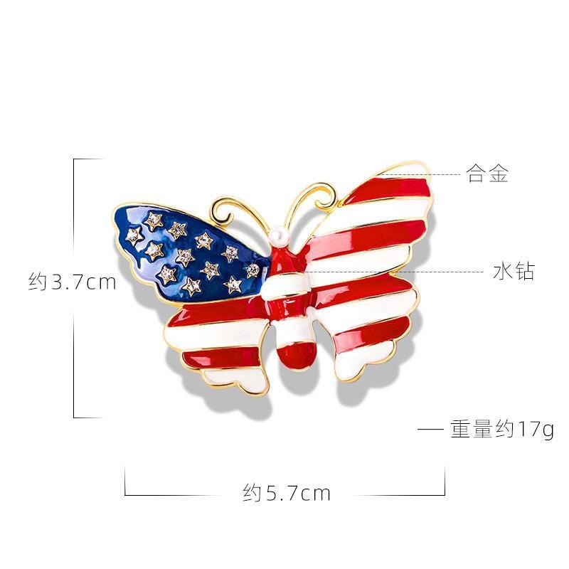2025 neue Unabhängigkeitstag-Flaggen-Brosche, heiß verkaufende amerikanische Wahl-Korsage, Modetrend Bekleidungszubehör