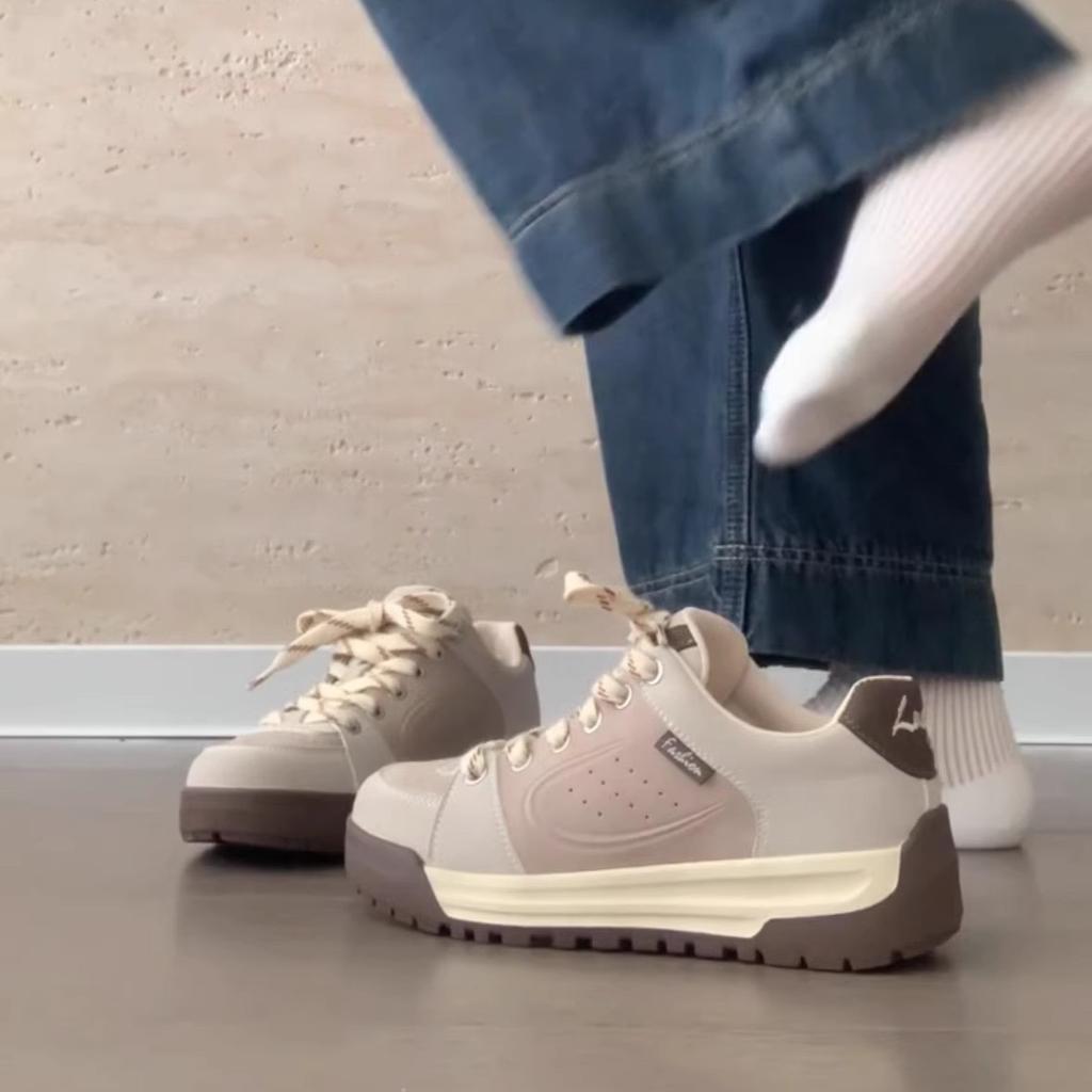 Niche retro platform German training board shoes women's ins tide 2025 spring and autumn new versatile sports and leisure bread shoes