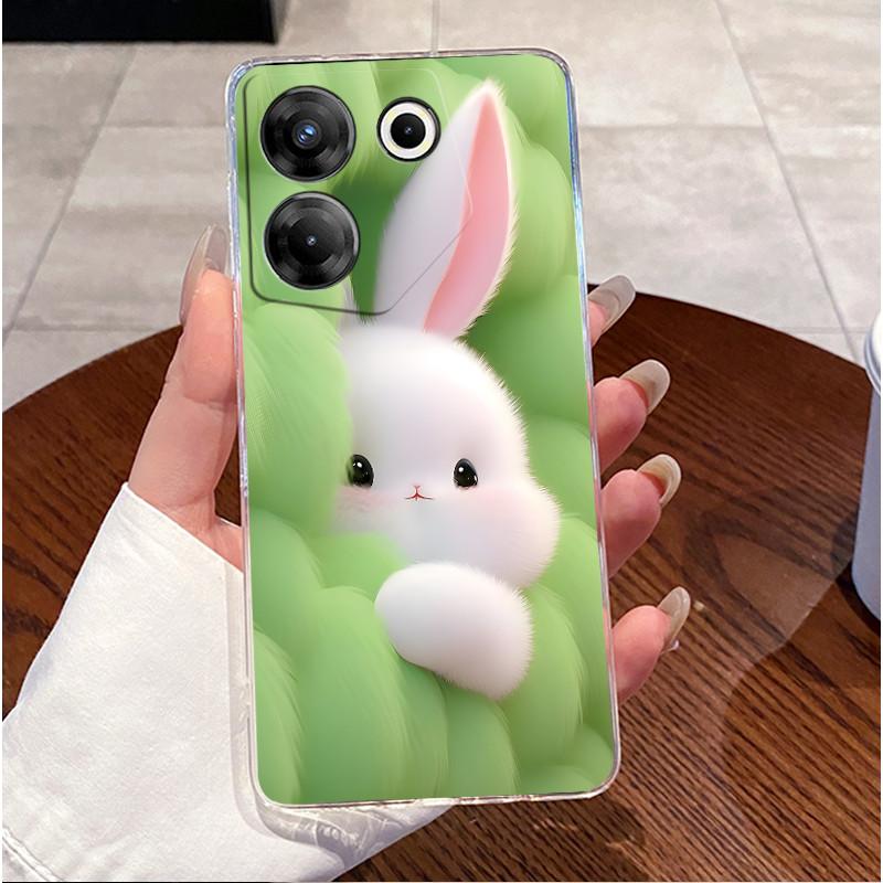 For Tecno Camon 20 Pro 5G CK8n Phone Case Techno Camon 20 Pro 5G Cover Silicone Luxury Cute Love Rabbit Funny Clear Soft Casing
