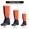 Leg Boot Gaiters Hiking Leg Gaiters Snake Gaiters- Snake Bite Protection for Lower Legs Adjustable Snow Boot Gaiters for Hiking and Snowshoeing