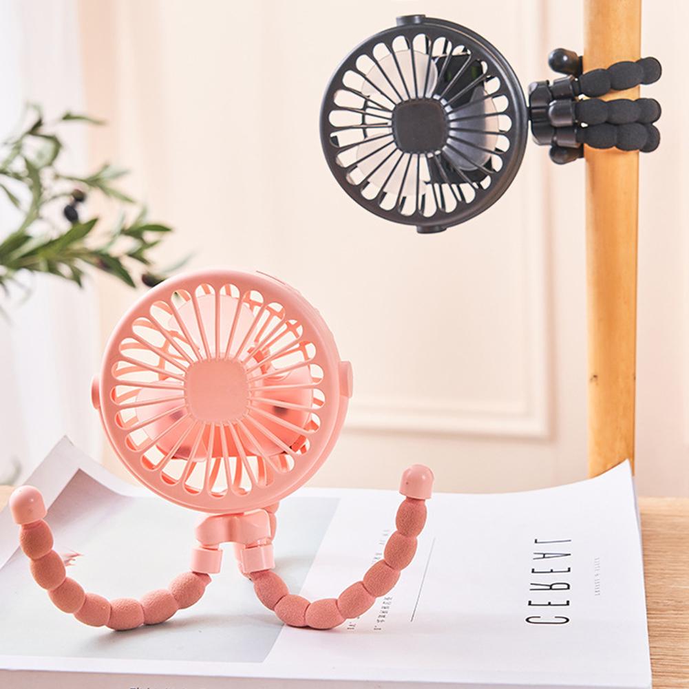 Portable Fan 3 Speeds Clip on Fan with Night Light Small Hand Fan Rechargeable for Stroller Car Seat Treadmill Camping