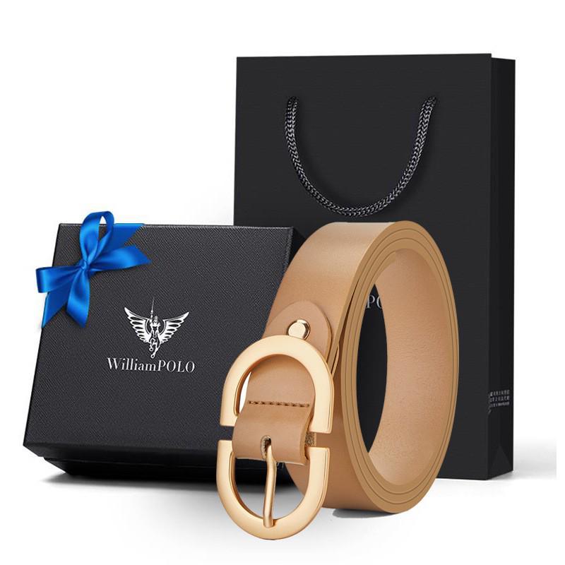 King Paul Damengürtel aus zweilagigem Rindsleder mit Dornschließe