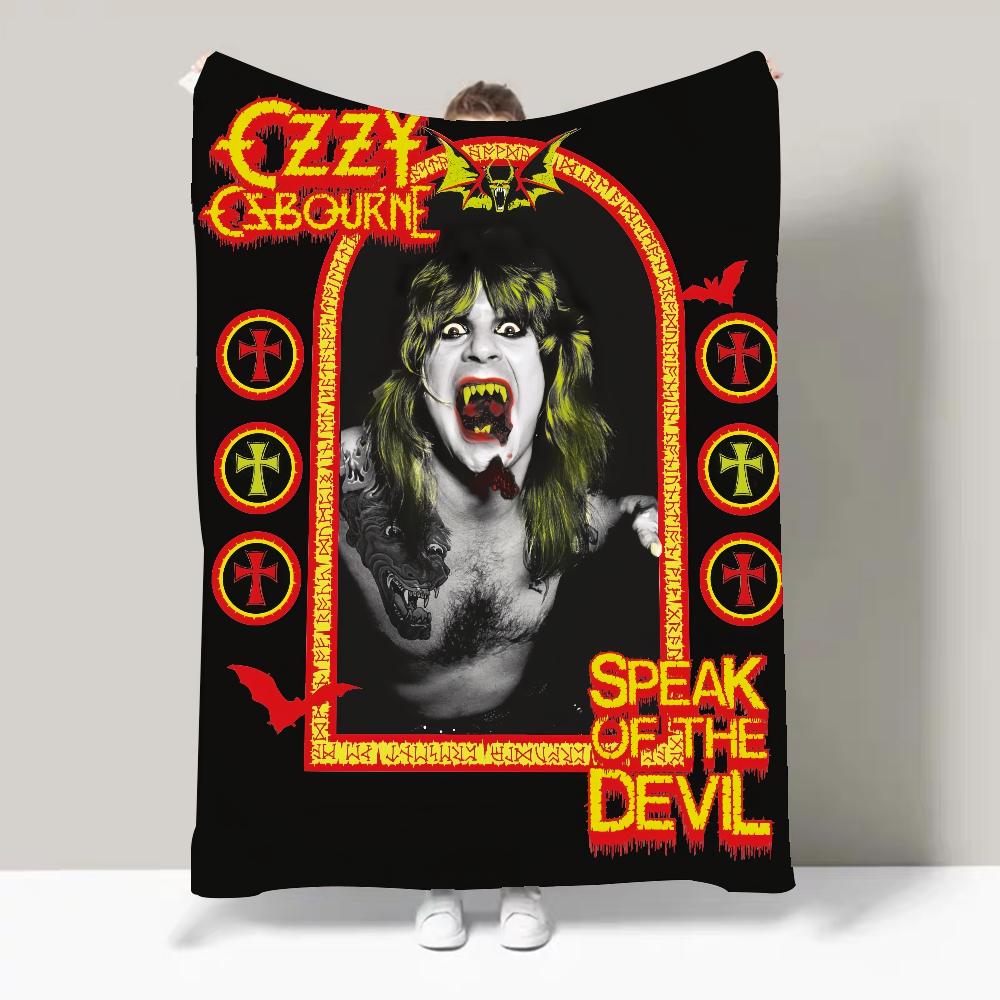 Rockový zpěvák O-Ozzy Osbourne Design deky Lehká Pro koleje, Dřímoty, Obývací pokoj, Kancelář, Pohovku, Celoroční