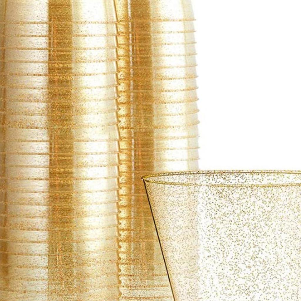 30 Pieces Glitter Cups 9 Oz 270ml Juice Cup Disposable Wine for Parties Christmas Water