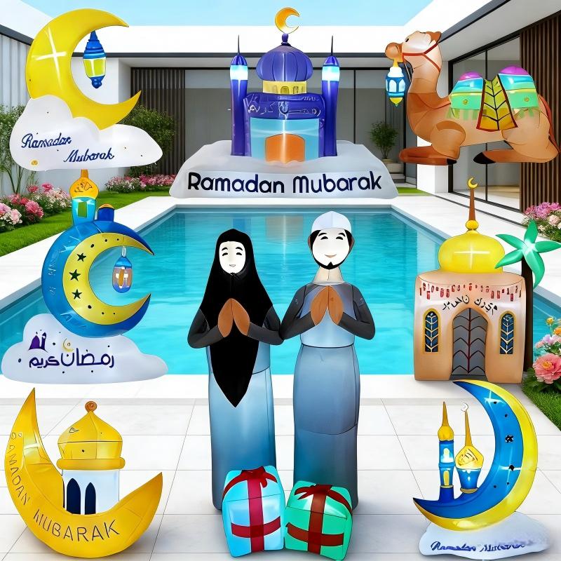 Ramadan Party Holiday DIY Decorations Ramadan Eid Mubarak Muslim/Islamic Decorations Model LED Lights Inflatable Toys Outdoor