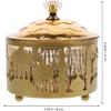 EXCEART Holiday Serving Platter Middle East Snack Tray with Cover for Eid Treats Nuts Dried Fruits Party Tea Dish Home Celebrations