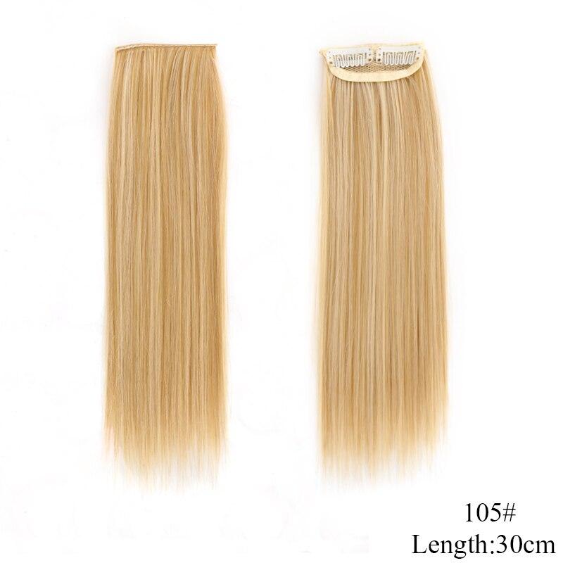 QIANAO One Piece Hair Pads Board Seamless Top Ivisiblity Clips In Piece Thickened Hair Root Pad High Synthetic Hair Straight Hair