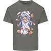Easter Anime Girl With Eggs and Bunny Ears Unisexs Light Cotton TShirt