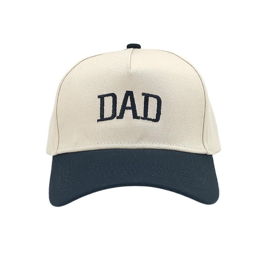 2pcs/set Vintage Letter Embroidered Mom Dad Baseball Cap Two-Tone Adjustable Couple Cap Sunscreen Hats For Man Women