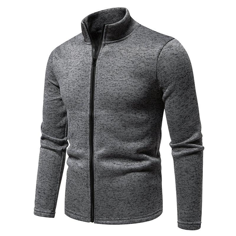 Autumn Men's Zipper Sweatshirt Stand Collar Lightweight Casual Sport Cardigan Comfortable Daily Hoodies