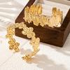 Flower leaf shape C bracelet simple personality trend versatile bracelet