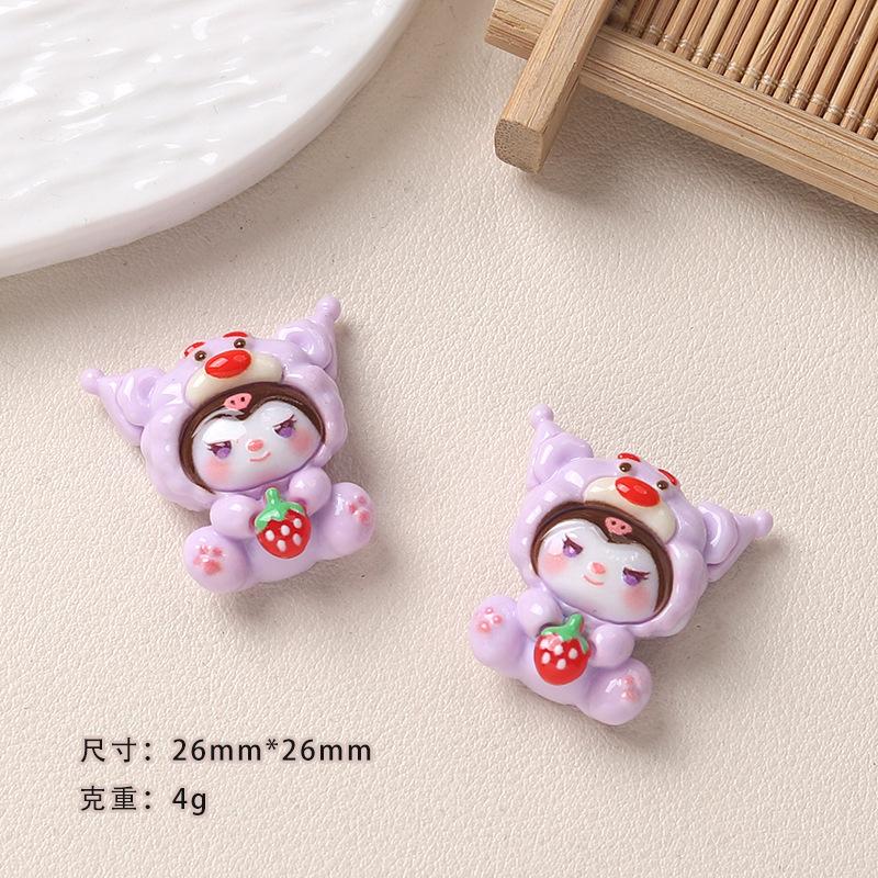 10PCS Cartoon DIY Resin Accessories Animal Hats Creamy Glue Handmade Hair Clips Phone Cases Shoe Buckles Accessories